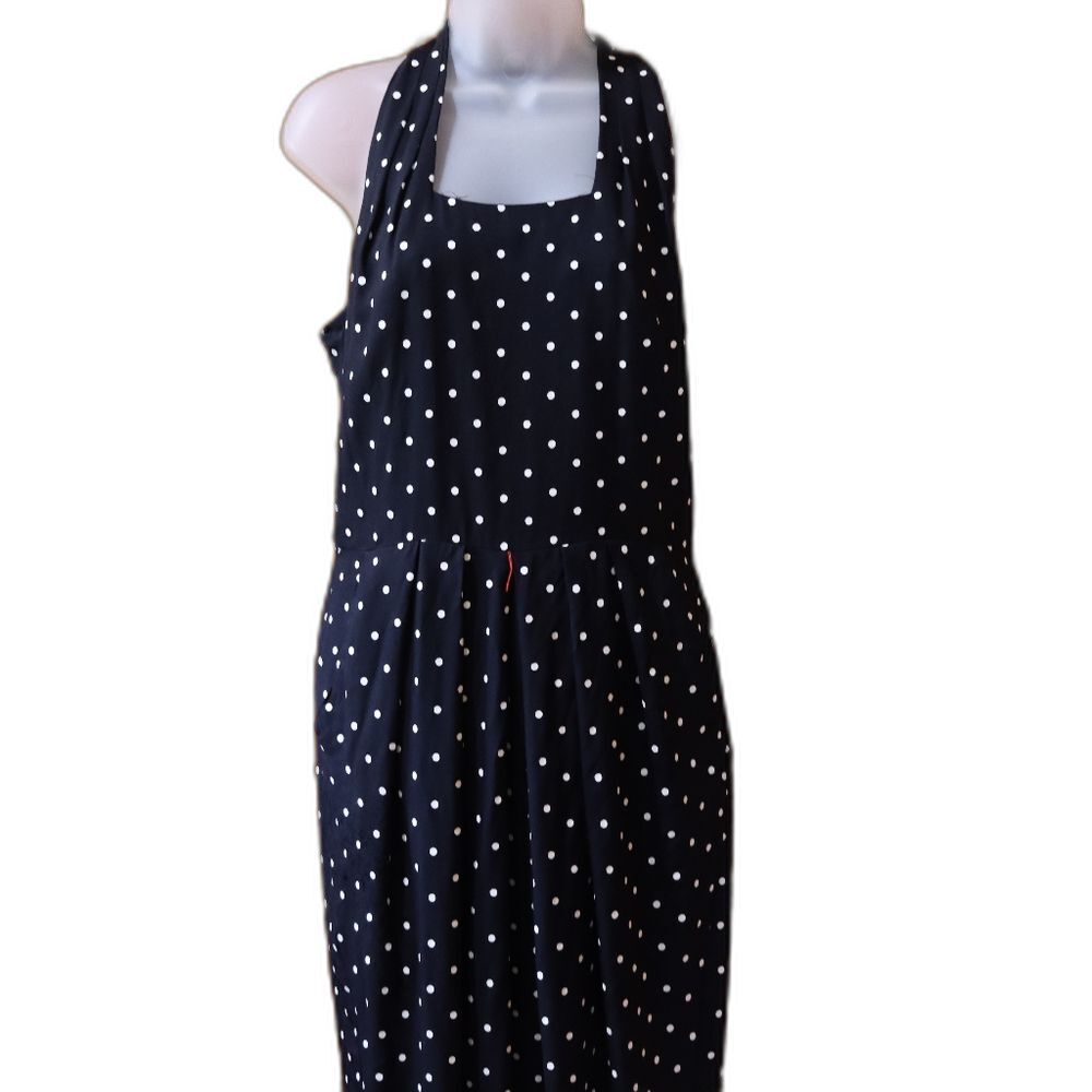 RJ Steven's Carol Escritor Black & White Polka Dot Vintage Dress 10